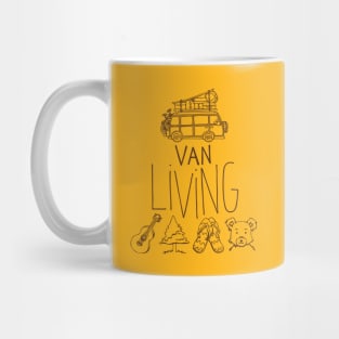 Van Living (yellow background) Mug